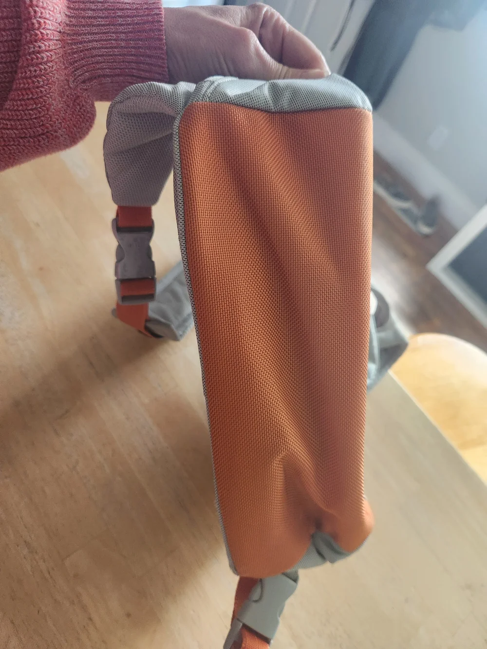 Tumi T Tech Two-Tone Gray and Orange Sling Backpack - Picture 6 of 7